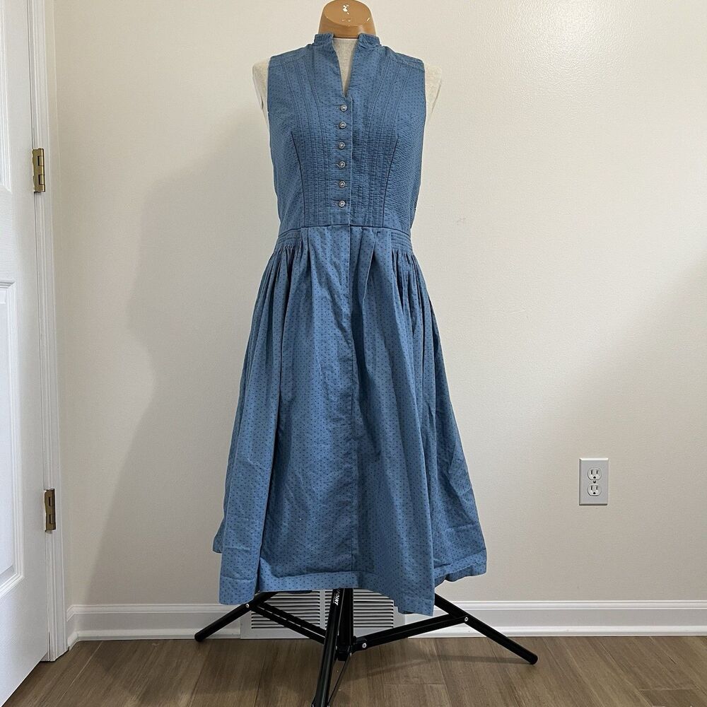 Kruger Dirndl Berchtesgaden Dress Blue Bavarian Oktoberfest Dress 42